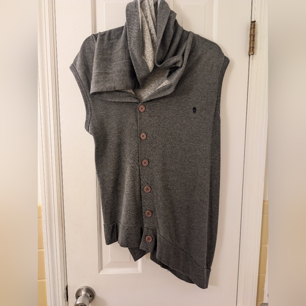 ALEXANDER MCQUEEN Asymmetrical Grey Sweater